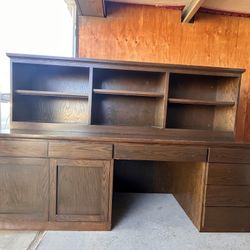 Desk With Wall Mount Bookcase