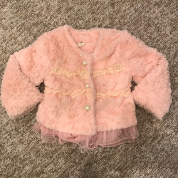 M.L. kids jacket size 2-3 missing a couple pearls on neckline