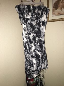 NWT black and white printed dress