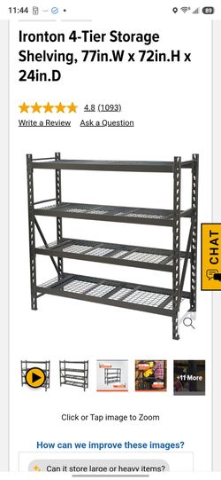 Garage storage shelf