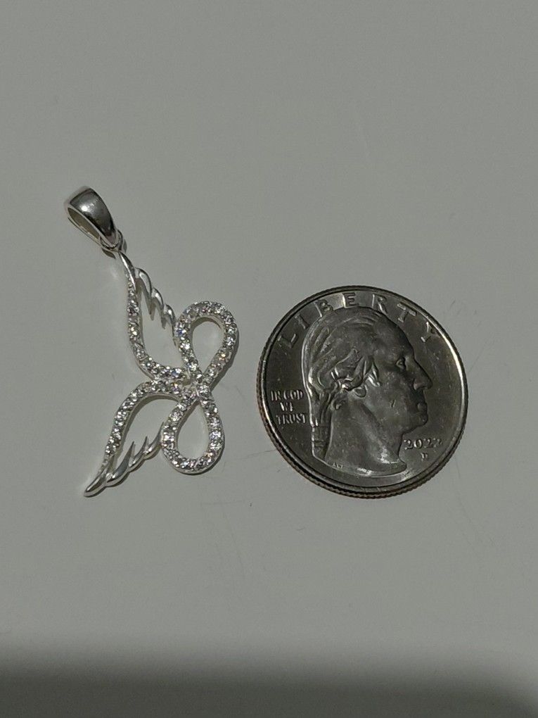 Infinity Butterfly Silver Charm