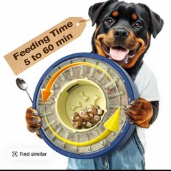 KADTC 5-60 Min Adjustable Slow Feeder Bowl for Fast Eaters