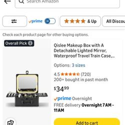 Makeup Box With Mirror 