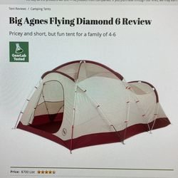 Big Agnes Flying Diamond 6 Tent Excellent Condition 150 for Sale in Redlands CA OfferUp
