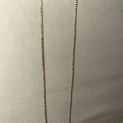 22” 14k Yellow Gold Curb Link Chain 10grams