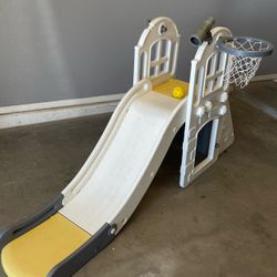 Toddler Slide and Basketball Hoop Climber