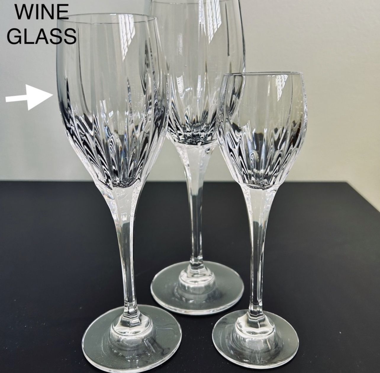 MIKASA Arctic Lights Crystal WINE GLASSES - Set of 2