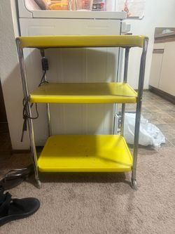 Yellow metal cart