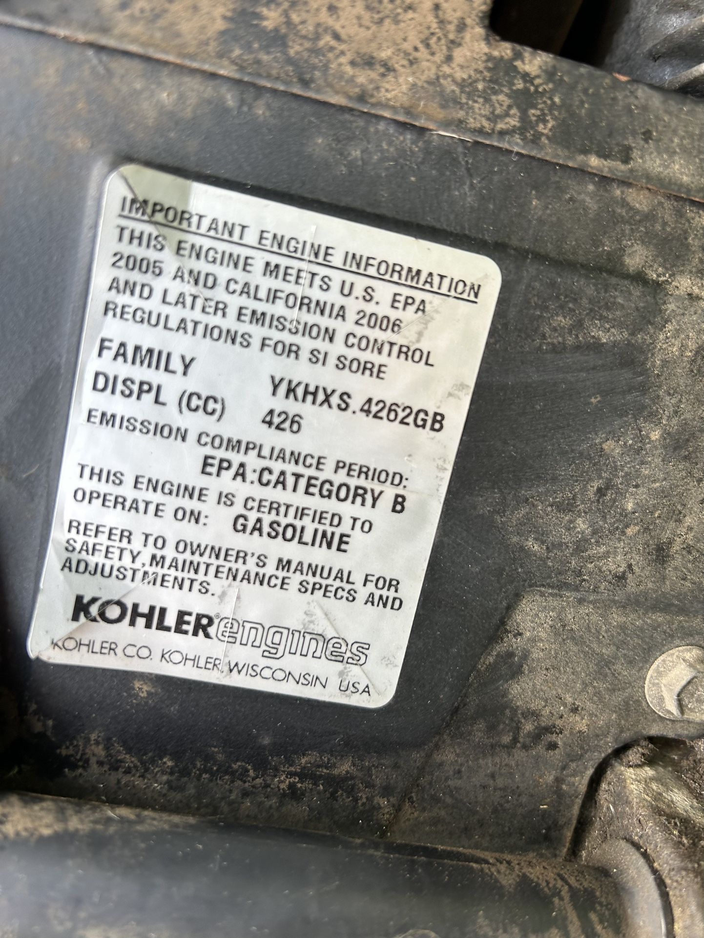 Craftsman kohler pro 16.5 ohv owners manual sale