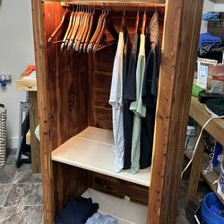 Refinished Solid Cedar Armoire 
