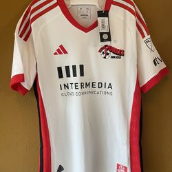 ADIDAS EARTHQUAKES AUTHENTIC JERSEY MEDIUM 