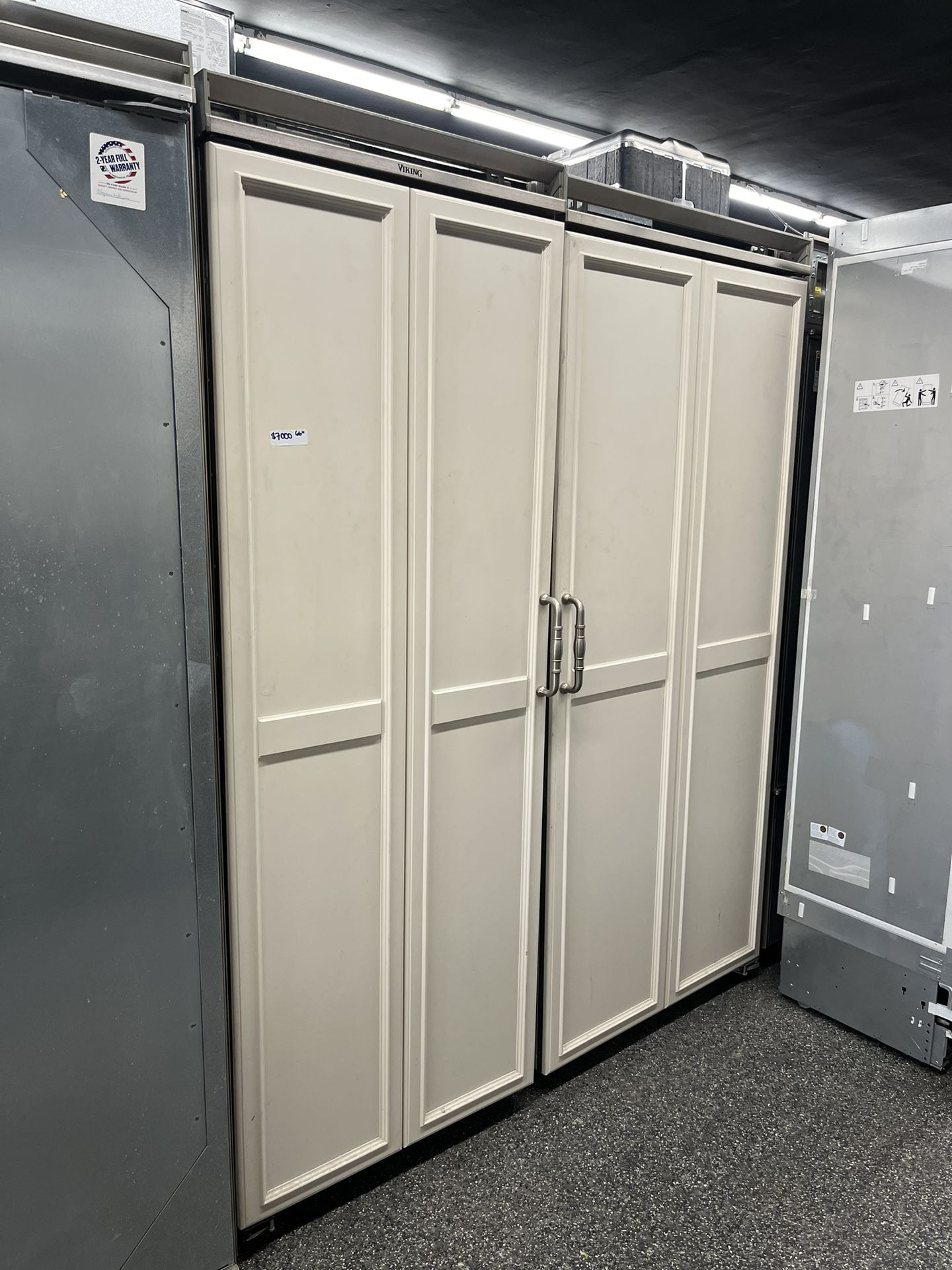 Viking Built In Column Refrigerator & Freezer Panel Ready 66”