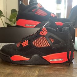 New Jordan 4 Red Thunder Size 12