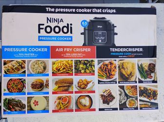 NINJA Foodi 6.5 Qt. Black Stainless Electric Pressure Cooker with Tender Crisp Technology