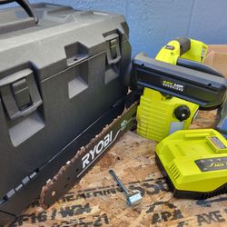 Ryobi 40V HP Brushless 12 in. Top Handle Cordless Battery Chainsaw with 4.0 Battery and Charger