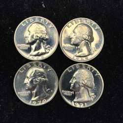 Set 1968 to 1971 Washington Proof Quarters -- MIRROR-IMAGE COINS! — SHIPPING AVAILABLE!
