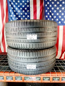 🇺🇸 2 GREAT USED TIRES 315/35R21 PIRELLI SCORPION VERDE A/S ALL SEASON USED TIRES 315 35 21