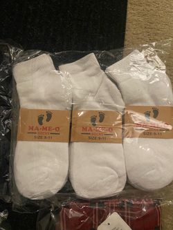 MA-ME-O White Ankle Socks Size 9-11 (3 Packs)