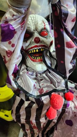 Hanging Clown 3 with Purple Hair