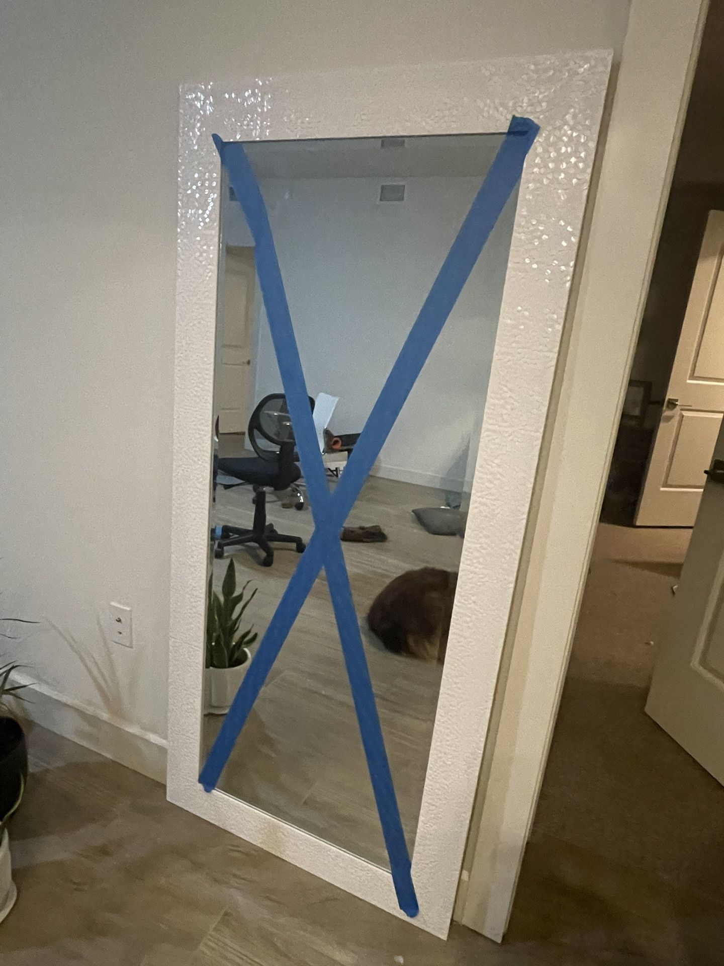 31”x65” White Mirror