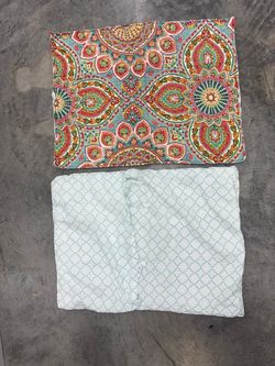 Standard Pillow Sham Set of 2 Multicolor Medallion Floral Polyester 20x26