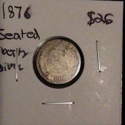1876 Seated Liberty Dime