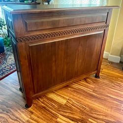 Beautiful Cost+ wood bar with stools