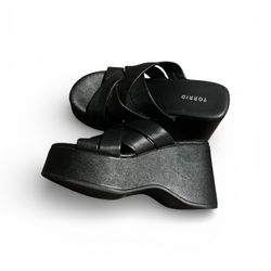 Torrid Women Criss Cross Platform Slide Mule (WW) | Sz 6.5