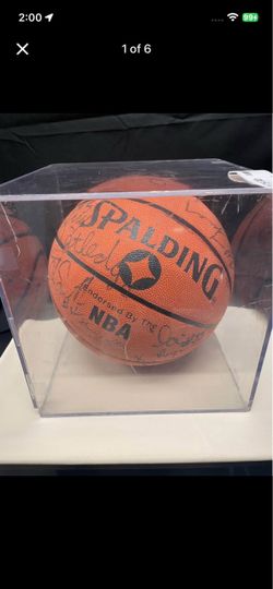Spalding Basketball Signed by Members of 1990 Orlando Magic
