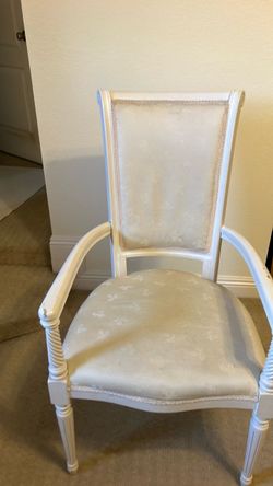 White Upholstered Accent Armchair