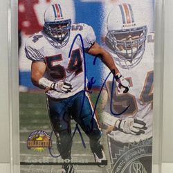 Zack Thomas Autographed Rookie Card Miami Dolphins 