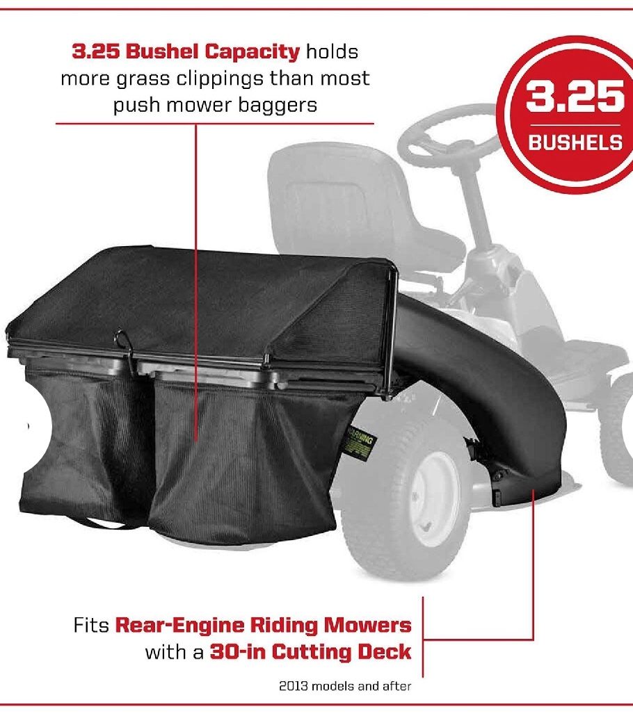 Riding Lawnmower Dual Grass Catcher