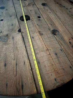 Rustic 42” Round Tables / 30” tall  wooden tables backyard party