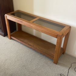Wood/glass Wall/couch table 