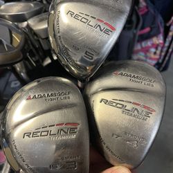 Adams golf redline right lies 3 pc set  Wood 3/4/5 in right handed  