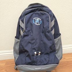Under Armour Backpack Navy Blue Grey Club Heights Volleyball