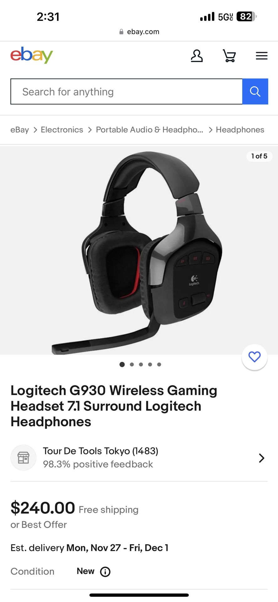 Logitech G930 