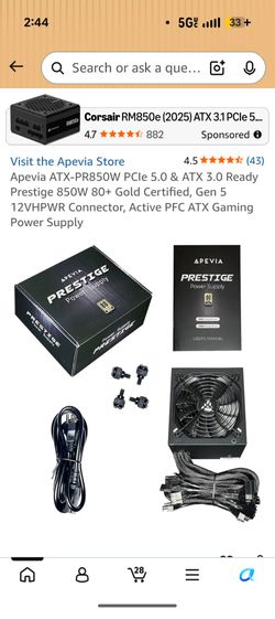 Apevia ATX-PR850W power supply