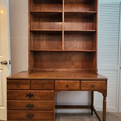 Desk with bookshelf