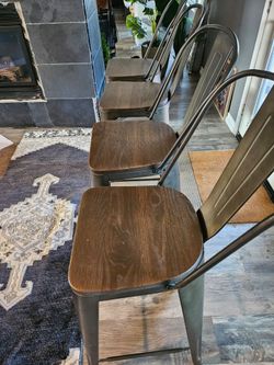 Industrial-style bar stools