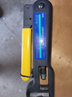 Coax cable and tool crimper
