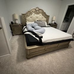King Bed Frame and Night Stands