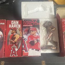 Angels  Baseball Bobbleheads Set Of 3 +1 Statue. Pick Up Only