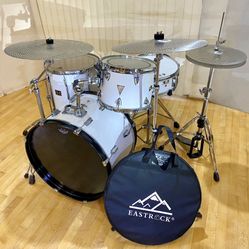 Mixed complete drum set new quiet cymbals PDP hihat & pedal throne 12” OCDP tom 16” Pearl floor $475 cash in Ontario 91762. 22” bass 14”CB Snare. Stic