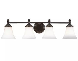 Hampton Bay Crawley 4-Light Oil-Rubbed Bronze Vanity Light New Other