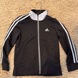 Adidas Youth Sz 6 Track Jacket Black