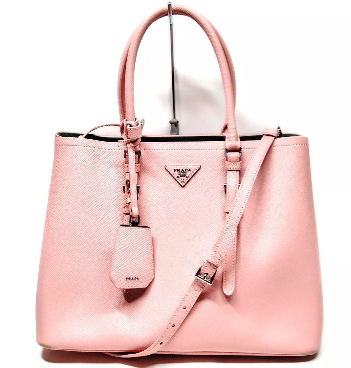 Gorgeous Pink Authentic Saffiano Cutie Prada Bag Tote
