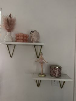 Modern Gold Bracket Shelves 
