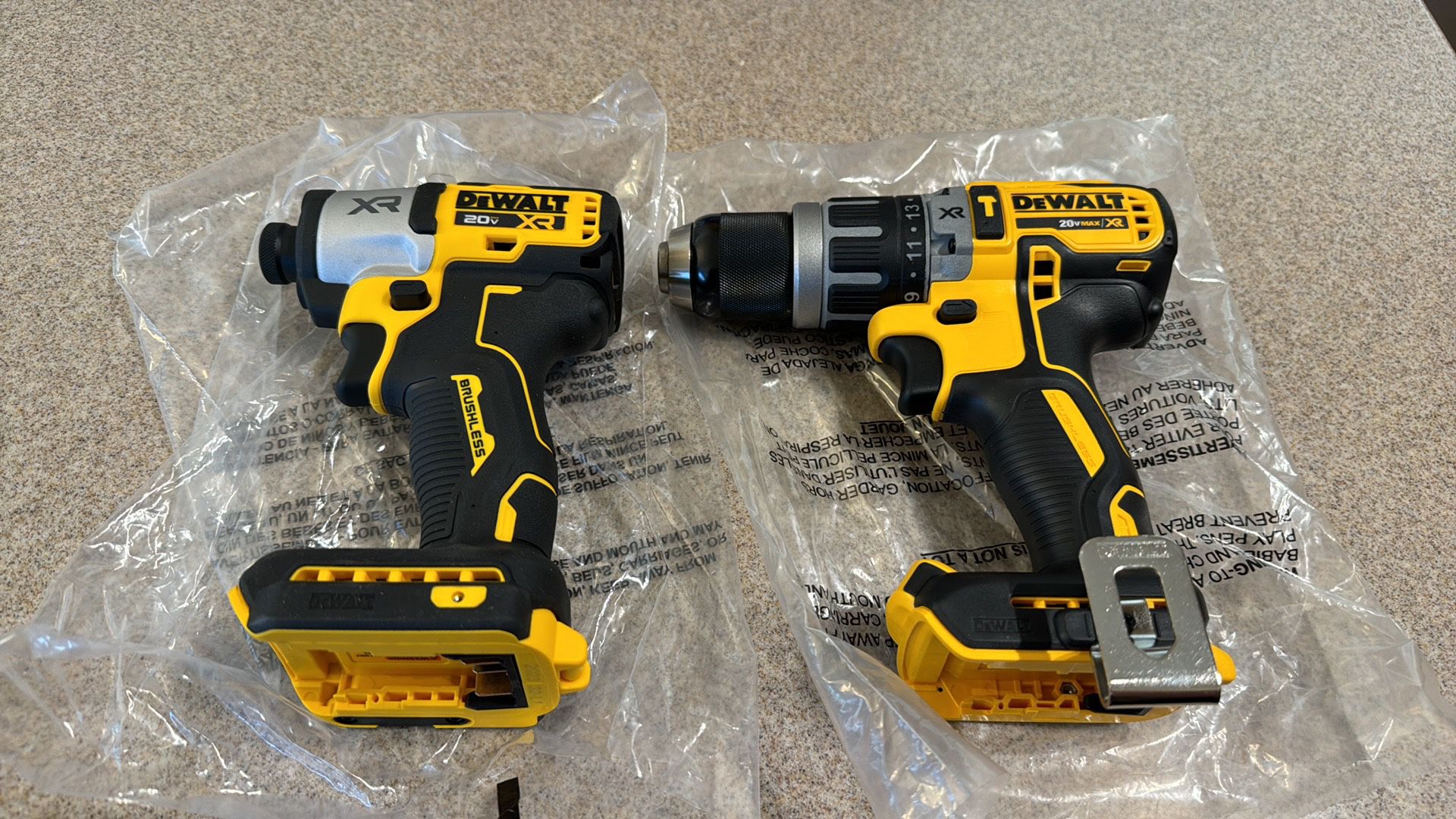 Brand new Dewalt 20V XR impact driver and hammer drill, tool only