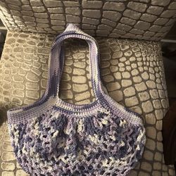 Handmade crochet market bag